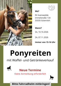 Ponyreiten im Herbst